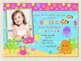 Under the Sea 1st Birthday Invitations Under the Sea Birthday Invitations