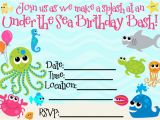 Under the Sea Birthday Invitations Printable Create Under the Sea Birthday Invitations Natalies