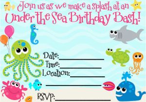 Under the Sea Birthday Invitations Printable Create Under the Sea Birthday Invitations Natalies