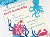 Under the Sea Birthday Invitations Printable Ocean Under the Sea Invitation Printable Personalised