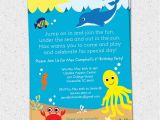 Under the Sea Birthday Invitations Printable Under the Sea Birthday Party Invitation Printable Boy or