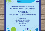 Under the Sea Birthday Invitations Printable Under the Sea Party Invitations Birthday Party