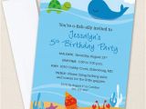 Under the Sea Birthday Invitations Printable Under the Sea Party Invitations Professionally Printed