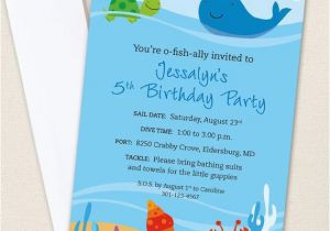 Under the Sea Birthday Invitations Printable Under the Sea Party Invitations Professionally Printed