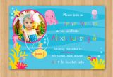 Under the Sea Birthday Invites Girl Under the Sea Birthday Invitation Diy Custom Printable