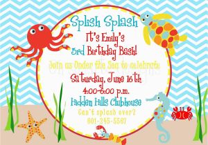 Under the Sea Birthday Invites Under the Sea Birthday Invitation 12 00 Via Etsy