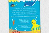Under the Sea Birthday Invites Under the Sea Birthday Party Invitation Printable Boy or