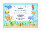 Under the Sea Birthday Invites Under the Sea Birthday Party Invitation Zazzle