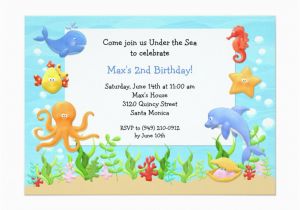 Under the Sea Birthday Invites Under the Sea Birthday Party Invitation Zazzle