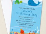 Under the Sea Birthday Invites Under the Sea Party Invitations Professionally Printed or