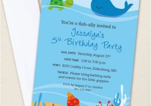 Under the Sea Birthday Invites Under the Sea Party Invitations Professionally Printed or