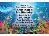 Under the Sea Birthday Party Invitations Free Printable Free Printable Under the Sea Birthday Party Invitations