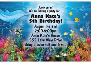 Under the Sea Birthday Party Invitations Free Printable Free Printable Under the Sea Birthday Party Invitations