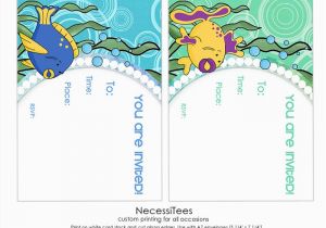 Under the Sea Birthday Party Invitations Free Printable Free Under the Sea Birthday Printables From Necessitees