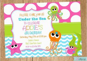 Under the Sea Birthday Party Invitations Free Printable Girls Under the Sea Birthday Invitation Printable by