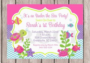 Under the Sea Birthday Party Invitations Free Printable Printable Under the Sea Birthday Party Invitation Under the