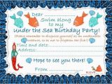 Under the Sea Birthday Party Invitations Free Printable Under the Sea Birthday Invitations Ideas Bagvania Free