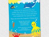 Under the Sea Birthday Party Invitations Free Printable Under the Sea Birthday Party Invitation Printable Boy or