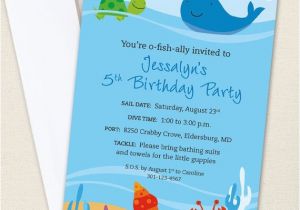 Under the Sea Birthday Party Invitations Free Printable Under the Sea Party Invitations Professionally Printed