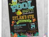 Under the Sea Birthday Party Invitations Free Printable Under the Sea Pool Party Invitation Printable Birthday