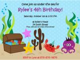 Under the Sea Birthday Party Invitations Free Printable Under the Sea Printable Birthday Party Invitation by Paper