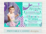 Under the Sea First Birthday Invitations Mermaid 1st Birthday Invitation Mermaid Invite Under the Sea