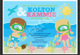 Underwater Birthday Invitations Underwater Divers Personalized Party Invitation