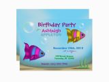 Underwater Birthday Invitations Underwater Fish Kids Birthday Party Invitations Zazzle