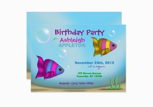 Underwater Birthday Invitations Underwater Fish Kids Birthday Party Invitations Zazzle