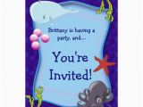 Underwater Birthday Invitations Underwater Sea Marine Birthday Party Invitation Zazzle