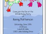 Underwater Birthday Invitations Underwater Swim Kids Party Invitations Swim Party Invitations