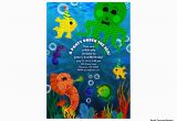 Underwater Birthday Invitations Underwater themed Birthday Invitations Invitation Librarry