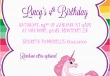 Unicorn Birthday Invitation Wording Tips Easy to Create Unicorn Birthday Invitations Printable