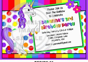 Unicorn Birthday Invitation Wording Unicorn Birthday Party Invitations Cimvitation