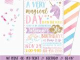 Unicorn Birthday Invitation Wording Unicorn Invitation Rainbow Invitation Magical Birthday