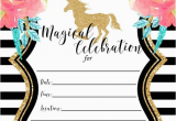 Unicorn Birthday Invitations Online Free Printable Golden Unicorn Birthday Invitation Template