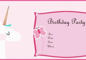 Unicorn Birthday Invitations Online Free Printable Unicorn Birthday Party Invitation