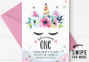 Unicorn Birthday Invitations Online Unicorn Birthday Invitation Unicorn Invitation Magical