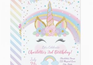 Unicorn Birthday Invitations Online Unicorn Birthday Invitation Unicorn Party Invite Zazzle