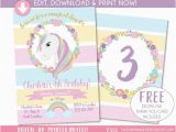 Unicorn Birthday Invitations Online Unicorn Invitation Unicorn Party Invite Magical Rainbow