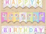 Unicorn Happy Birthday Banner Diy Diy Unicorn Banner Etsy