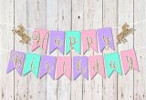 Unicorn Happy Birthday Banner Diy Etsy Product Reagans Poop Party Pinterest Birthday
