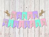 Unicorn Happy Birthday Banner Diy Etsy Product Reagans Poop Party Pinterest Birthday