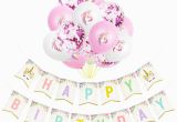 Unicorn Happy Birthday Banner Diy Hey Funny 1set Unicorn Happy Birthday Banner Unicorn Latex