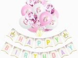 Unicorn Happy Birthday Banner Diy Hey Funny 1set Unicorn Happy Birthday Banner Unicorn Latex