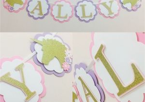 Unicorn Happy Birthday Banner Diy Unicorn Banner Unicorn Party Decor Unicorn Birthday