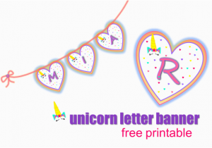 Unicorn Happy Birthday Banner Free Printable Free Unicorn Name Printable and Unicorn Thank You Tags