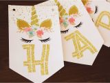 Unicorn Happy Birthday Banner Free Printable Unicorn Banner Free Printable Pink Gold Unicorn Banner