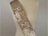 Unique 21st Birthday Dresses 21st Birthday Sash Glitter Sash Personalised Sash by norakatie