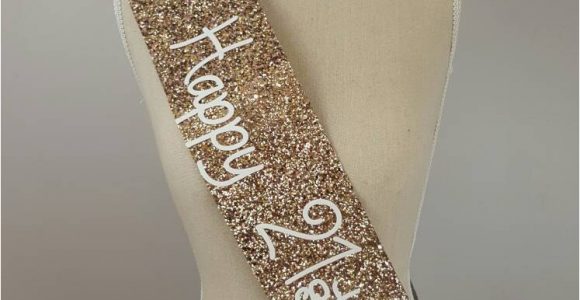 Unique 21st Birthday Dresses 21st Birthday Sash Glitter Sash Personalised Sash by norakatie